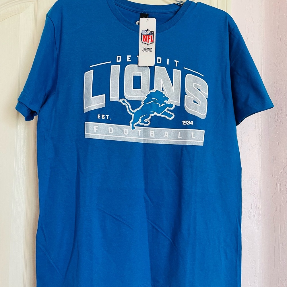 Gildan Blue Detroit Lions Short Sleeve Tee